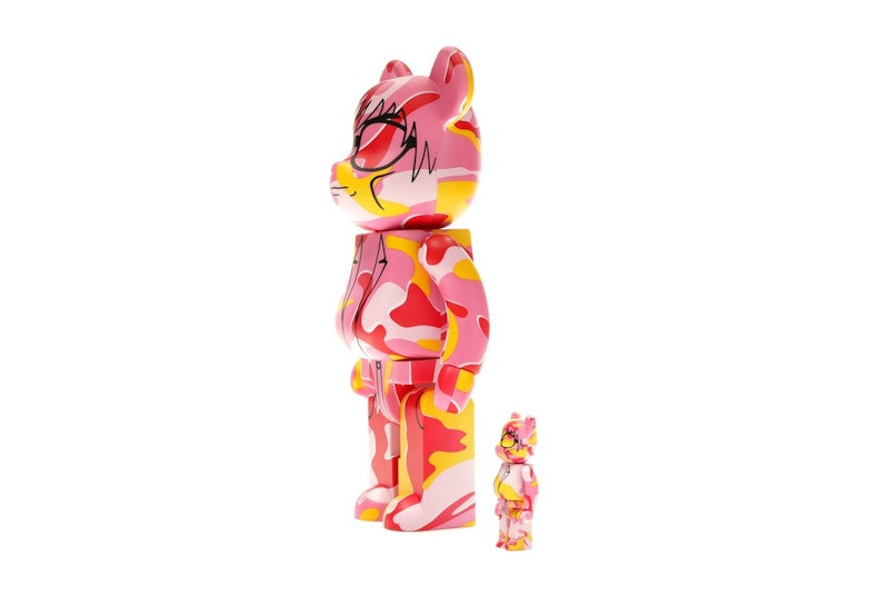 Bearbrick Andy Warhol Camo Ver. 100% & 400% Set Pink