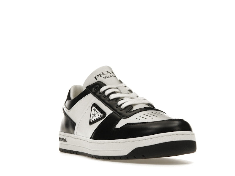 Prada Downtown Low Top Sneakers Leather White Black