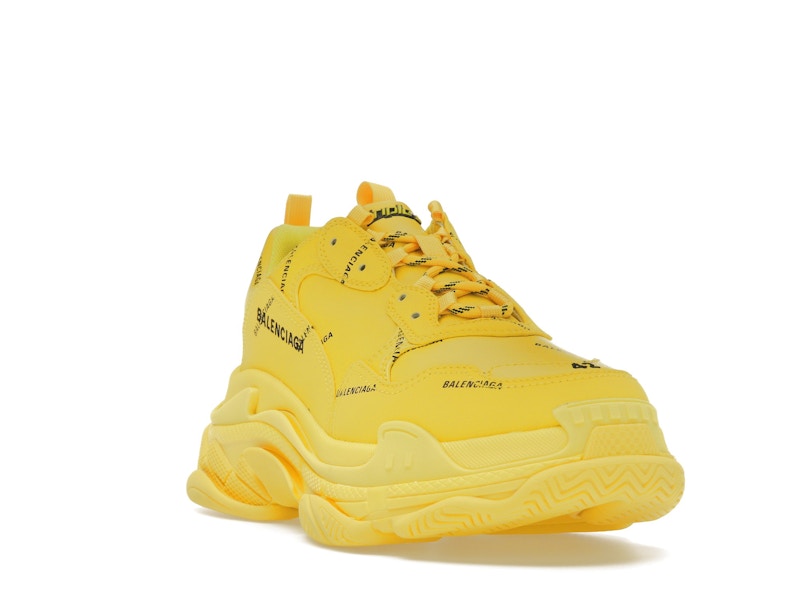 Balenciaga Triple S Allover Logo Yellow