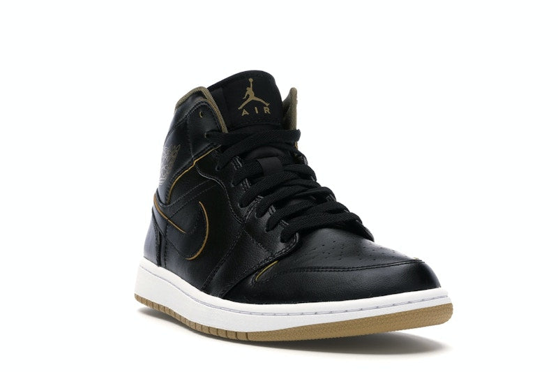 Jordan 1 Retro Mid Black Metallic Gold
