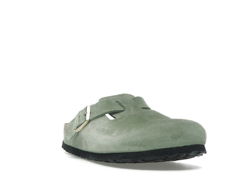 Birkenstock Boston Soft Footbed Suede Green Tea (Narrow Fit)