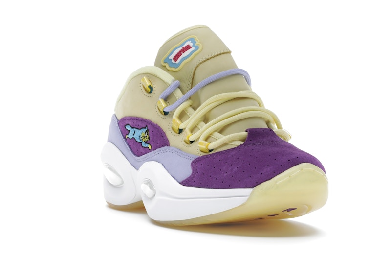 Reebok Question Low BBC Ice Cream Running Dog Yellow Purple