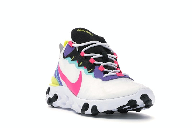 Nike React Element 55 White Psychic Purple Hyper Pink