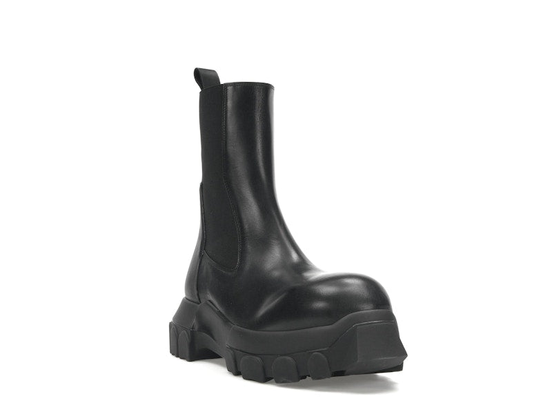Rick Owens Lido Beatle Bozo Tractor Boots Black