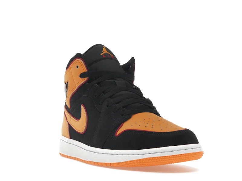 Jordan 1 Mid Fat Tongue Black Orange