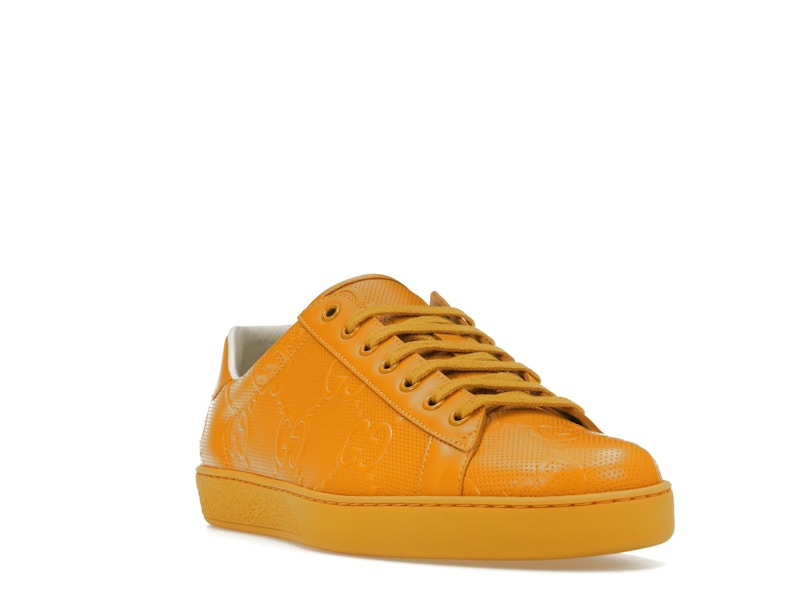 Gucci Ace GG Embossed Yellow