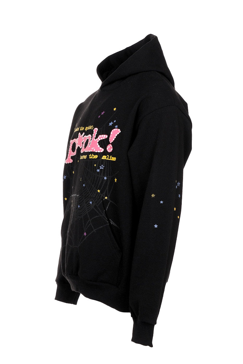 Sp5der P*NK Hoodie Black