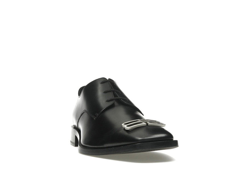 Balenciaga Rim Derby Shoes Black Leather