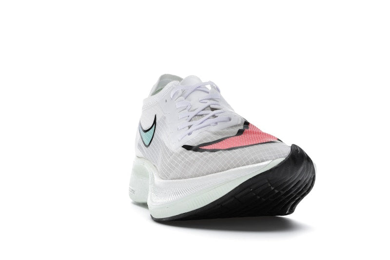 Nike ZoomX Vaporfly Next% White Hyper Jade Flash Crimson