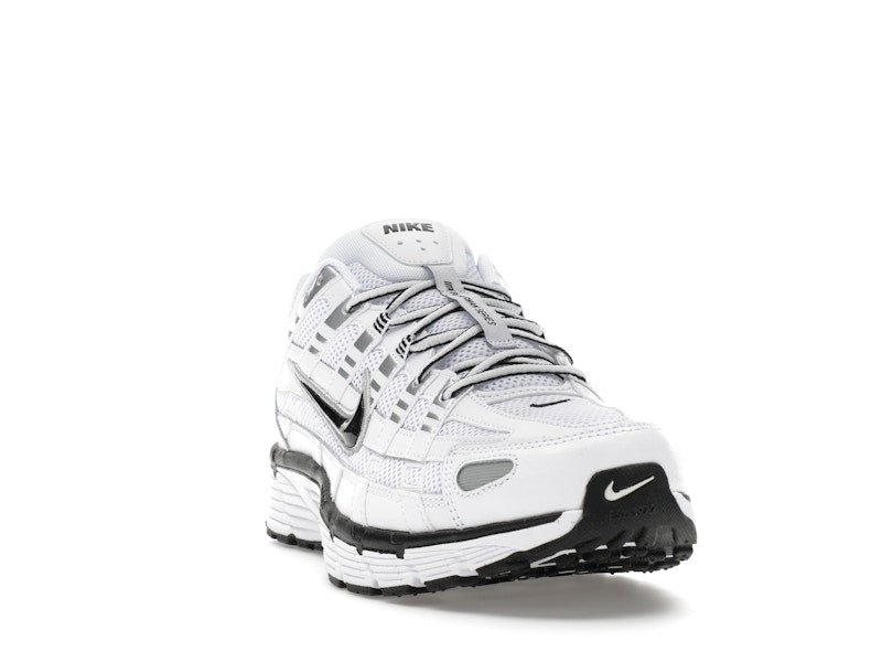 Nike P-6000 White Metallic Silver Black