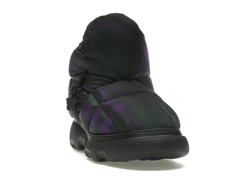 Burberry Check Pillow Boot Black Purple