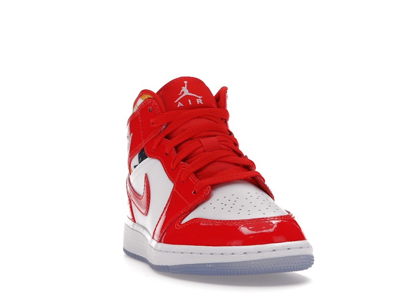 Jordan 1 Mid Barcelona Sweater Red Patent (GS)