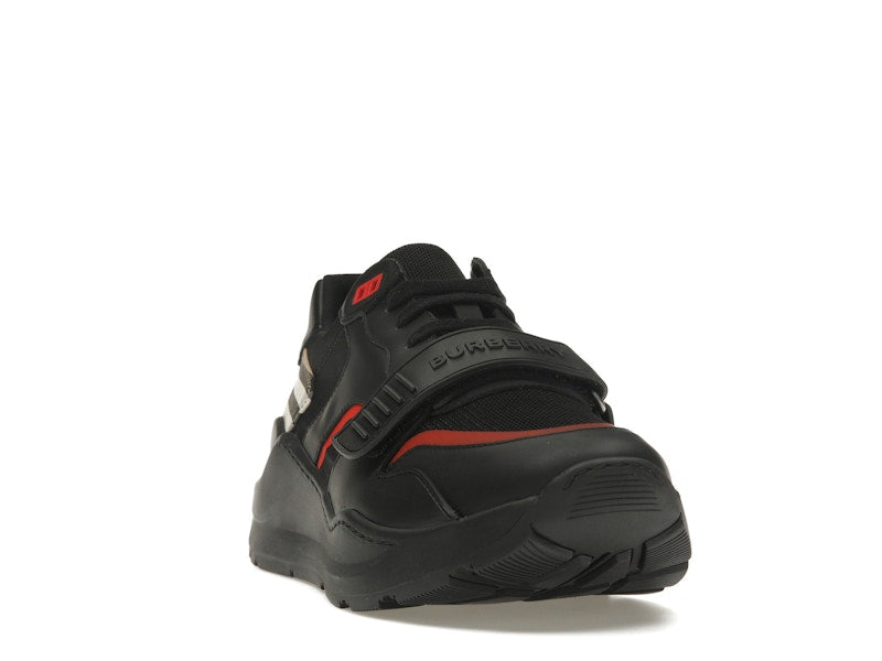 Burberry Check Suede Leather Sneakers Vintage Check-print Black