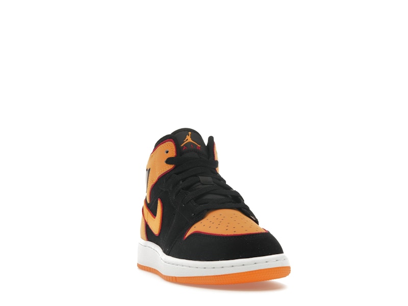 Jordan 1 Mid SE Black Vivid Orange (GS)