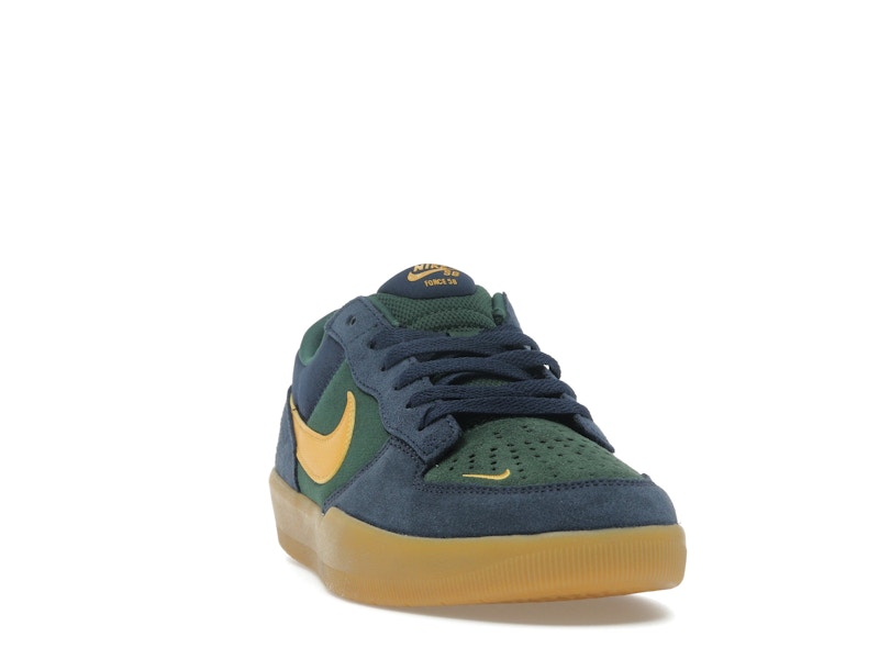 Nike SB Force 58 Midnight Navy Fir Gum Light Brown University Gold