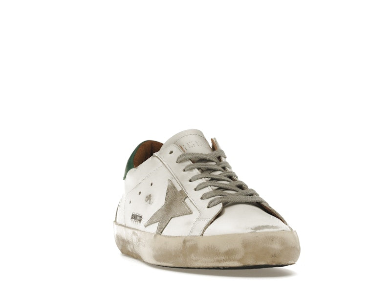 Golden Goose Super-Star White Green Grey Suede Patch