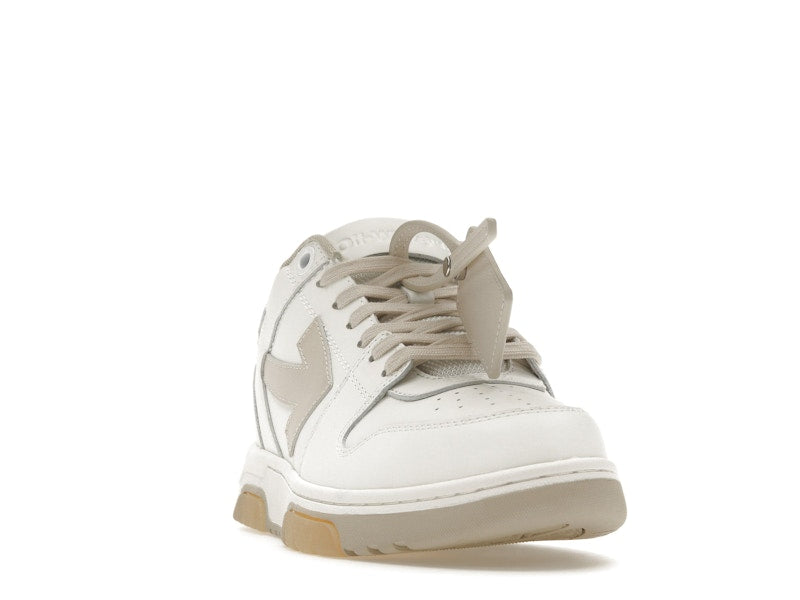 OFF-WHITE Out Of Office OOO Low Tops White Beige