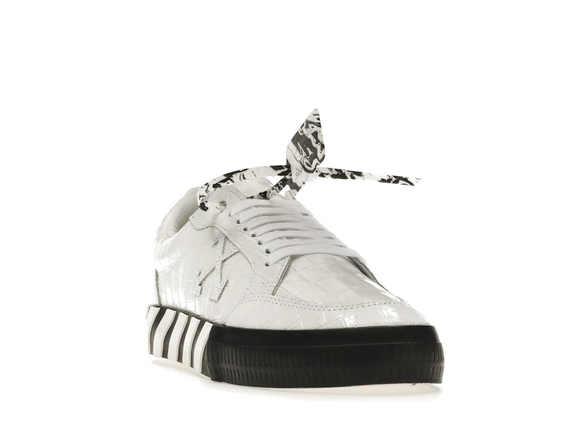 OFF-WHITE Vulc Low Croco Leather White Black
