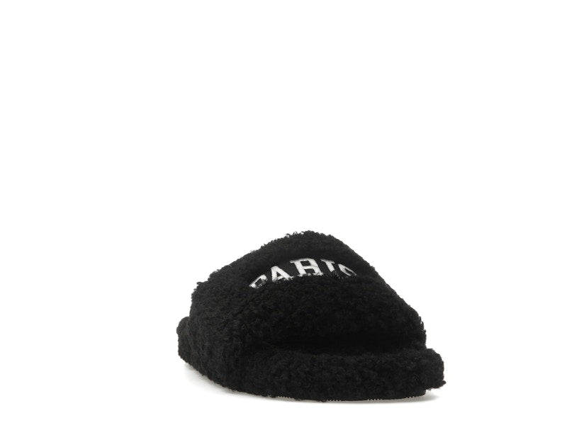 Balenciaga Paris Furry Slide Black (Women's)