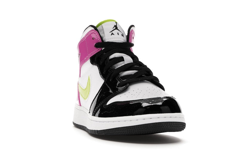 Jordan 1 Mid White Black Cyber Pink (GS)