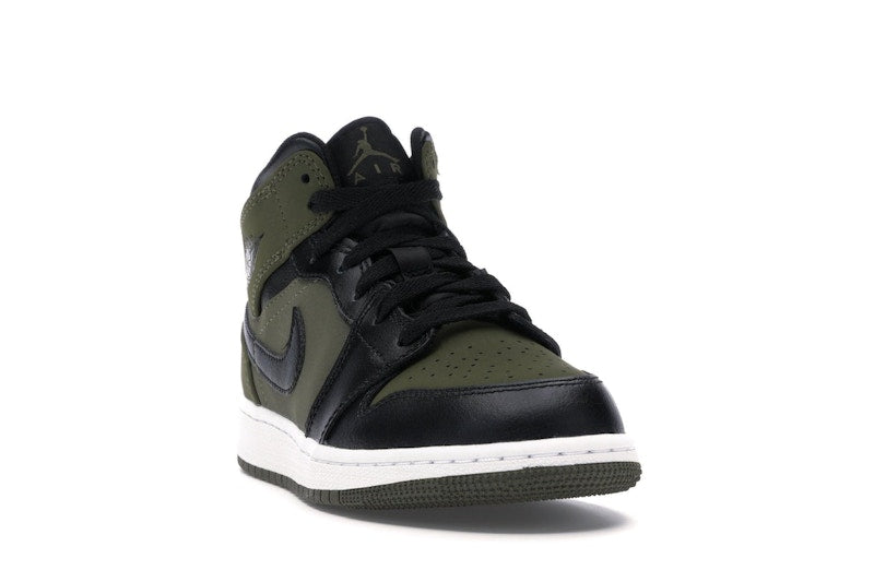 Jordan 1 Mid Olive Canvas Black (GS)