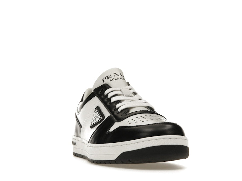 Prada Downtown Low Top Sneakers Leather White Black