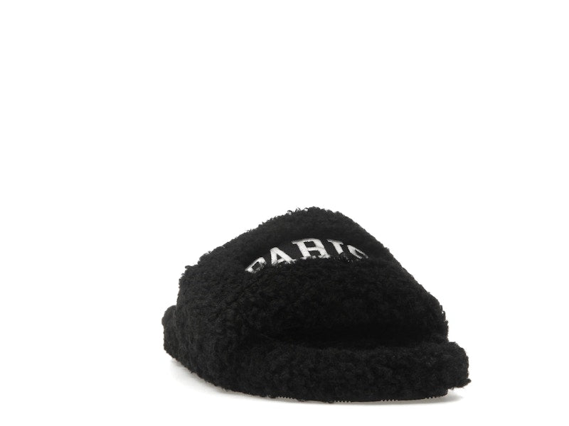 Balenciaga Paris Furry Slide Black