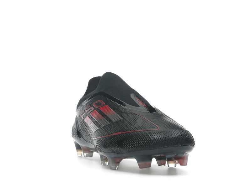 adidas F50 Elite Laceless FG Core Black Iron Metallic Lucid Red