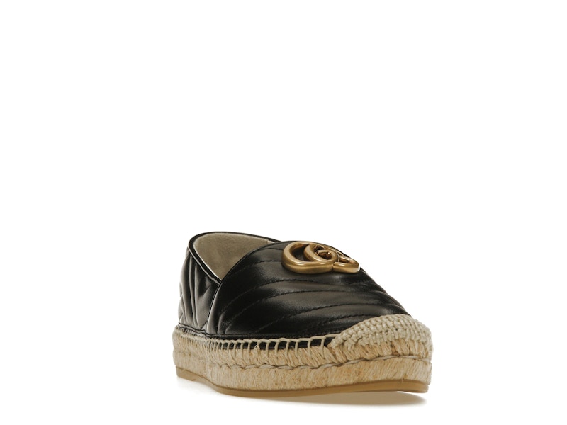 Gucci Double G Espadrille Black Leather