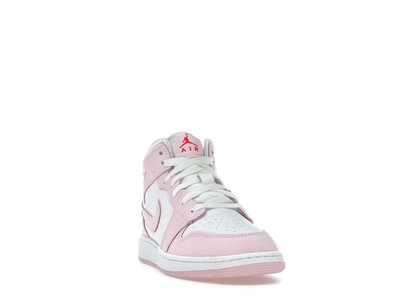 Jordan 1 Mid Pink Foam Fire Red (GS)