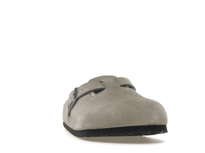 Birkenstock Boston Shearling Suede Stone Coin