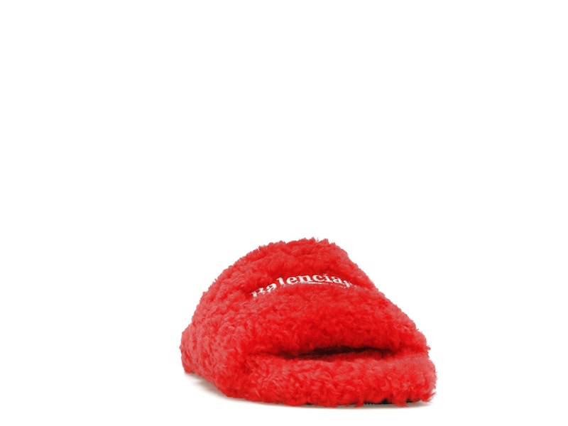 Balenciaga Furry Slide Red White (Women's)