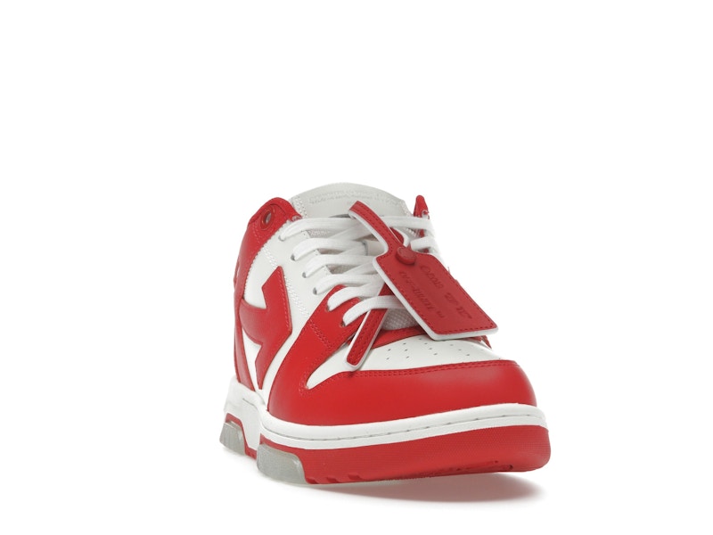 OFF-WHITE Out Of Office OOO Low Tops Red White
