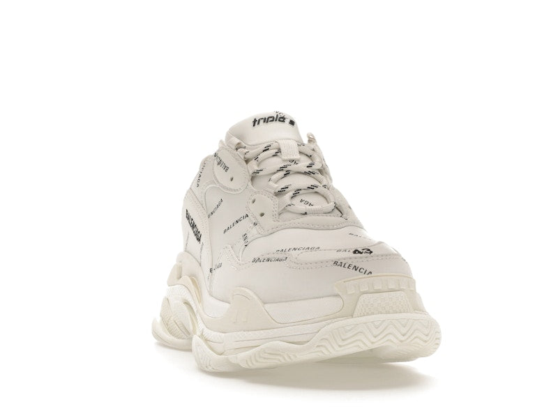 Balenciaga Triple S Allover Logo White