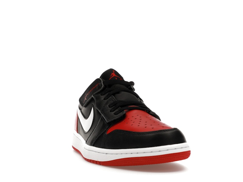 Jordan 1 Low FlyEase Black White Gym Red