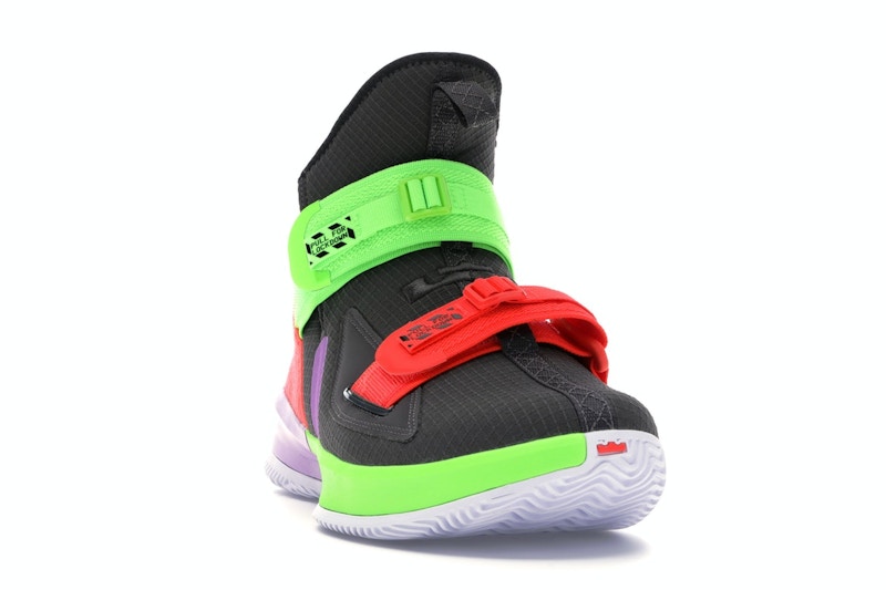 Nike LeBron Soldier 13 Thunder Grey Bright Crimson Electric Green