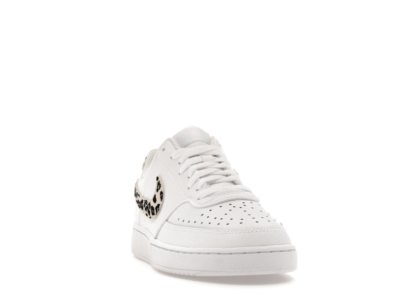 Nike Court Vision Low Leopard Swoosh White (Women's)