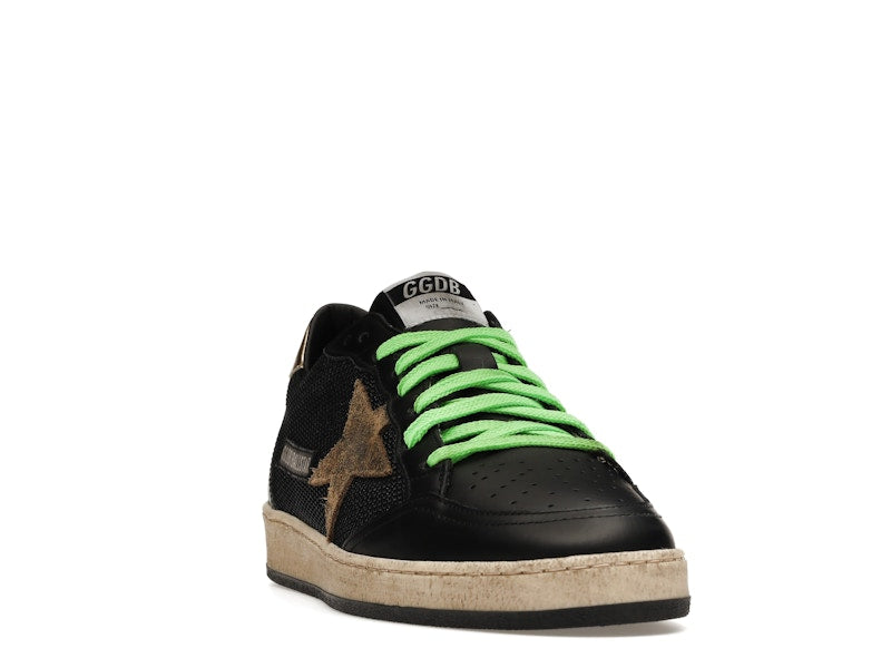 Golden Goose Ball-Star Low Black Fluorescent green