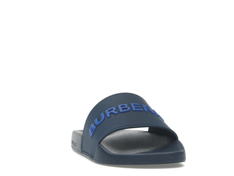 Burberry Embossed Logo Slide Blue