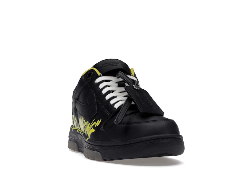 OFF-WHITE Out Of Office "OOO" Low Tops For Walking Black Yellow