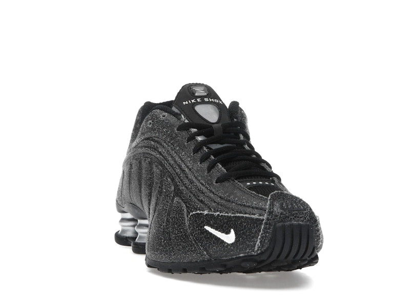 Nike Shox R4 Black Distressed Leather