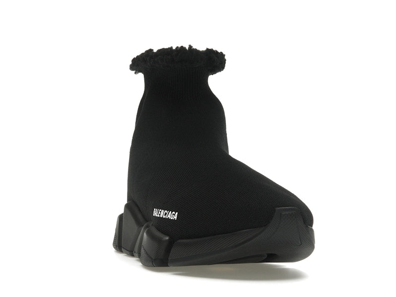 Balenciaga Speed 2.0 Recycled Fake Fur Black (Women's)