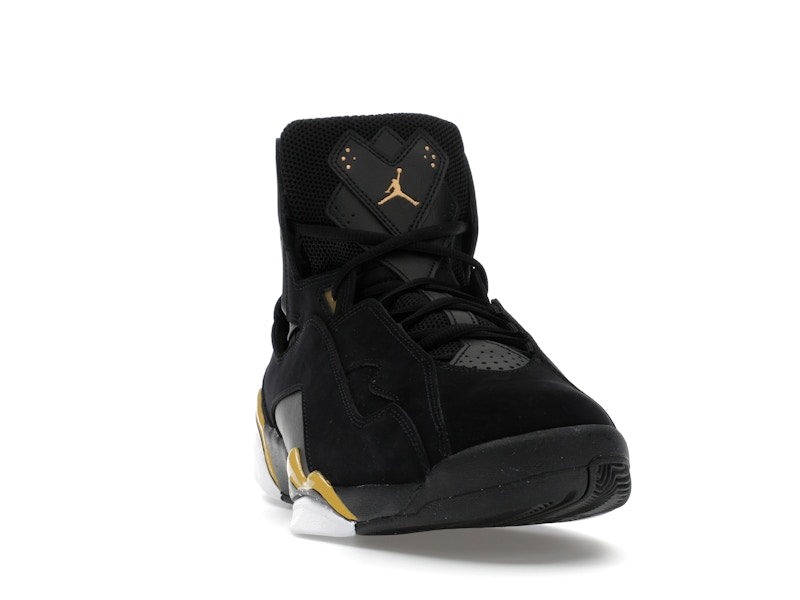 Jordan True Flight Black White Metallic Gold