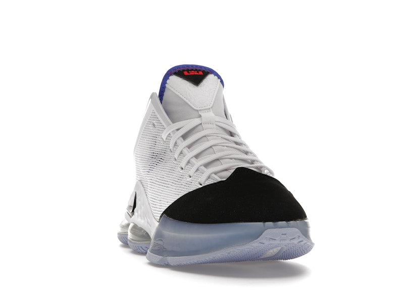 Nike LeBron 19 Low White Medium Blue Siren Red Black