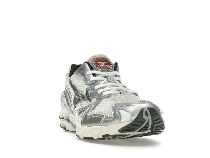 Mizuno Wave Rider 10 White Black Rythmic Red