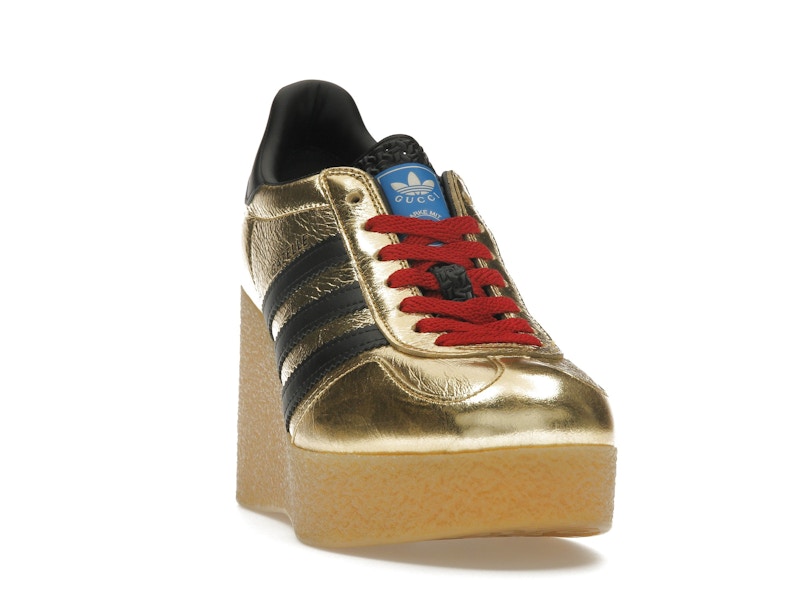 adidas x Gucci Gazelle Wedge Gold Metallic Black (Women's)
