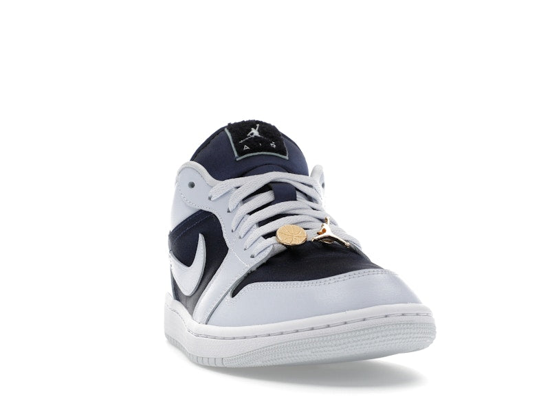 Jordan 1 Low SE Football Grey White Gym Red Midnight Navy (Women's)