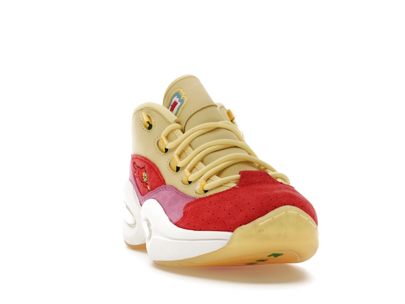 Reebok Question Low BBC Ice Cream Running Dog Yellow Red