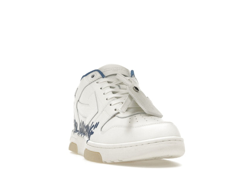 OFF-WHITE Out Of Office "OOO" Low Tops For Walking White White Dark Blue SS22