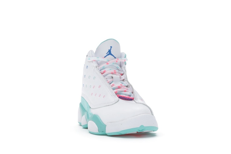 Jordan 13 Retro White Soar Green Pink (PS)